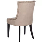 Chaise de salle à manger capitonnée avec clous décoratifs (Lot de 2)