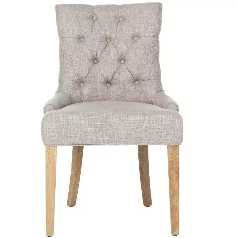 Chaise de salle à manger capitonnée avec clous décoratifs (Lot de 2)