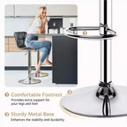 Lot de 2 tabourets de bar pivotants réglables en hauteur avec revêtement en cuir PU