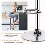 Lot de 2 tabourets de bar pivotants réglables en hauteur avec revêtement en cuir PU