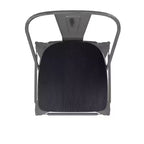 Tabouret de comptoir intérieur de 24 po avec dossier et assise en polyrésine