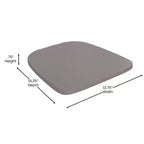 Tabouret de comptoir intérieur de 24 po avec dossier et assise en polyrésine