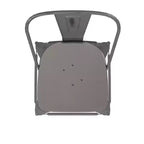 Tabouret de comptoir intérieur de 24 po avec dossier et assise en polyrésine