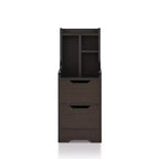 Table de chevet multi-rangements avec tiroirs et étagère