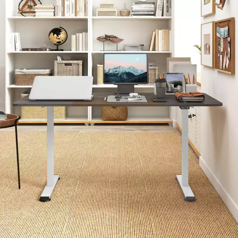 Bureau debout électrique réglable en hauteur – Poste de travail informatique assis-debout pour bureau à domicile