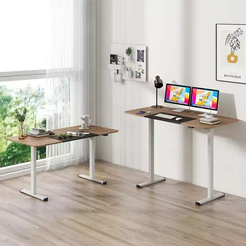 Bureau debout électrique réglable en hauteur – Poste de travail informatique assis-debout pour bureau à domicile