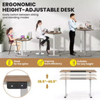 Bureau debout électrique réglable en hauteur – Poste de travail informatique assis-debout pour bureau à domicile