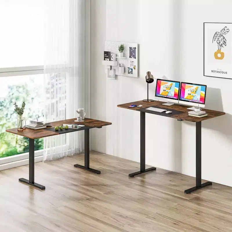 Bureau debout électrique réglable en hauteur – Poste de travail informatique assis-debout pour bureau à domicile