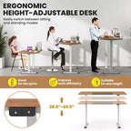Bureau debout électrique réglable en hauteur – Poste de travail informatique assis-debout pour bureau à domicile