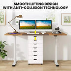 Bureau debout électrique réglable en hauteur – Poste de travail informatique assis-debout pour bureau à domicile