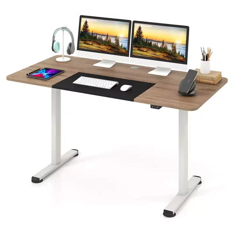 Bureau debout électrique réglable en hauteur – Poste de travail informatique assis-debout pour bureau à domicile