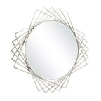 Miroir mural géométrique en métal rond