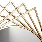 Miroir mural géométrique en métal rond
