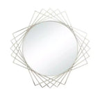 Miroir mural géométrique en métal rond