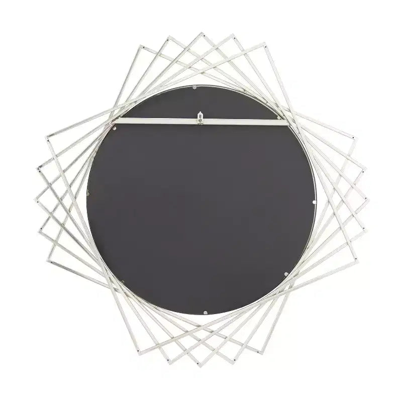 Miroir mural géométrique en métal rond