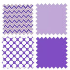Panier à linge violet avec cadre en bois