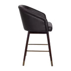 Tabouret de bar rembourré avec cadre en bois - Lot de 2