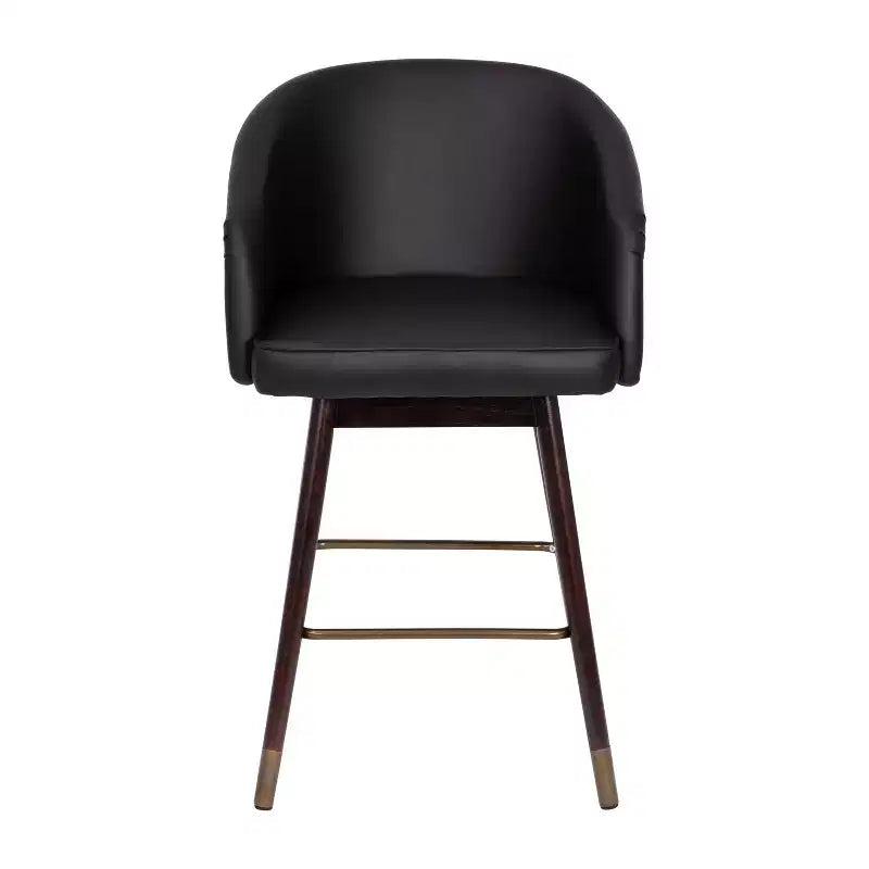 Tabouret de bar rembourré avec cadre en bois - Lot de 2