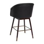 Tabouret de bar rembourré avec cadre en bois - Lot de 2