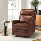 Fauteuil inclinable électrique avec revêtement en cuir et cuir végétalien