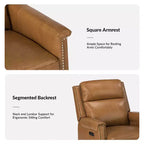 Fauteuil inclinable électrique avec revêtement en cuir et cuir végétalien