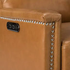 Fauteuil inclinable électrique avec revêtement en cuir et cuir végétalien