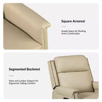 Fauteuil inclinable électrique avec revêtement en cuir et cuir végétalien