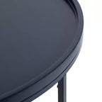 Console demi-lune, 28x14x30, Bleu marine