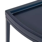 Console demi-lune, 28x14x30, Bleu marine