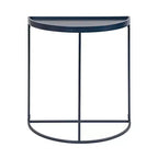 Console demi-lune, 28x14x30, Bleu marine