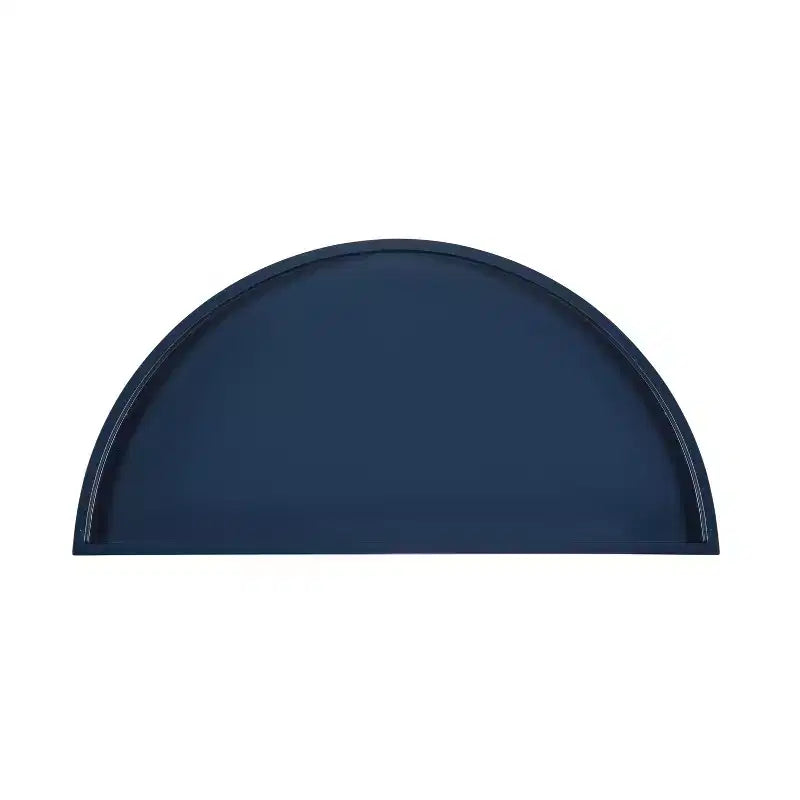 Console demi-lune, 28x14x30, Bleu marine