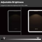 Armoire de toilette à LED avec miroir – Encastrable ou murale, anti-buée, intensité réglable, 3 modes d'éclairage