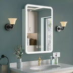Armoire de toilette à LED avec miroir – Encastrable ou murale, anti-buée, intensité réglable, 3 modes d'éclairage