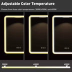 Armoire de toilette à LED avec miroir – Encastrable ou murale, anti-buée, intensité réglable, 3 modes d'éclairage