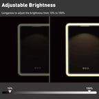 Armoire de toilette à LED avec miroir – Encastrable ou murale, anti-buée, intensité réglable, 3 modes d'éclairage