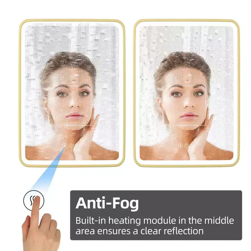 Armoire de toilette à LED avec miroir – Encastrable ou murale, anti-buée, intensité réglable, 3 modes d'éclairage