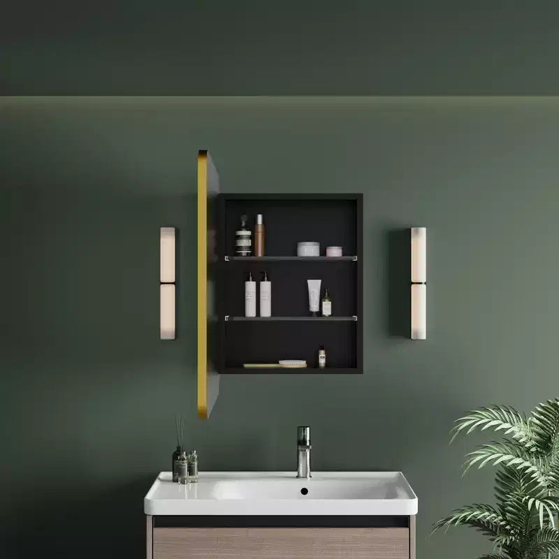 Armoire de toilette à LED avec miroir – Encastrable ou murale, anti-buée, intensité réglable, 3 modes d'éclairage