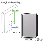 Armoire de toilette à LED avec miroir – Encastrable ou murale, anti-buée, intensité réglable, 3 modes d'éclairage