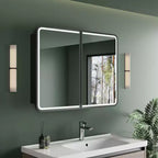 Armoire de toilette à LED avec miroir – Encastrable ou murale, anti-buée, intensité réglable, 3 modes d'éclairage