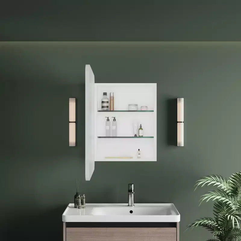 Armoire de toilette à LED avec miroir – Encastrable ou murale, anti-buée, intensité réglable, 3 modes d'éclairage