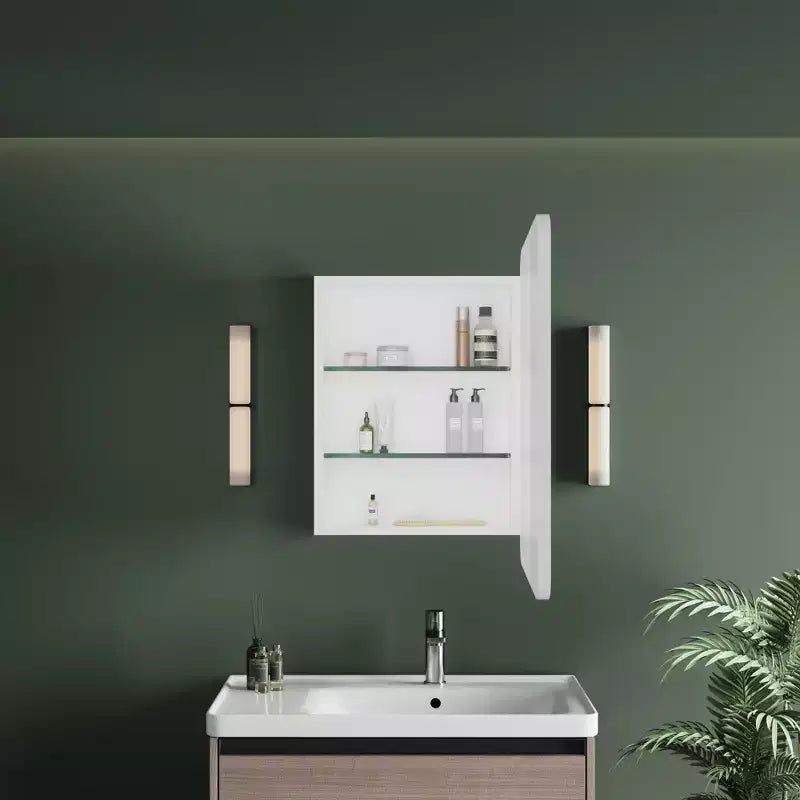 Armoire de toilette à LED avec miroir – Encastrable ou murale, anti-buée, intensité réglable, 3 modes d'éclairage