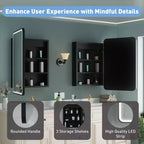 Armoire de toilette à LED avec miroir – Encastrable ou murale, anti-buée, intensité réglable, 3 modes d'éclairage