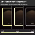 Armoire de toilette à LED avec miroir – Encastrable ou murale, anti-buée, intensité réglable, 3 modes d'éclairage