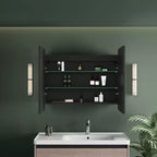 Armoire de toilette à LED avec miroir – Encastrable ou murale, anti-buée, intensité réglable, 3 modes d'éclairage