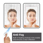 Armoire de toilette à LED avec miroir – Encastrable ou murale, anti-buée, intensité réglable, 3 modes d'éclairage